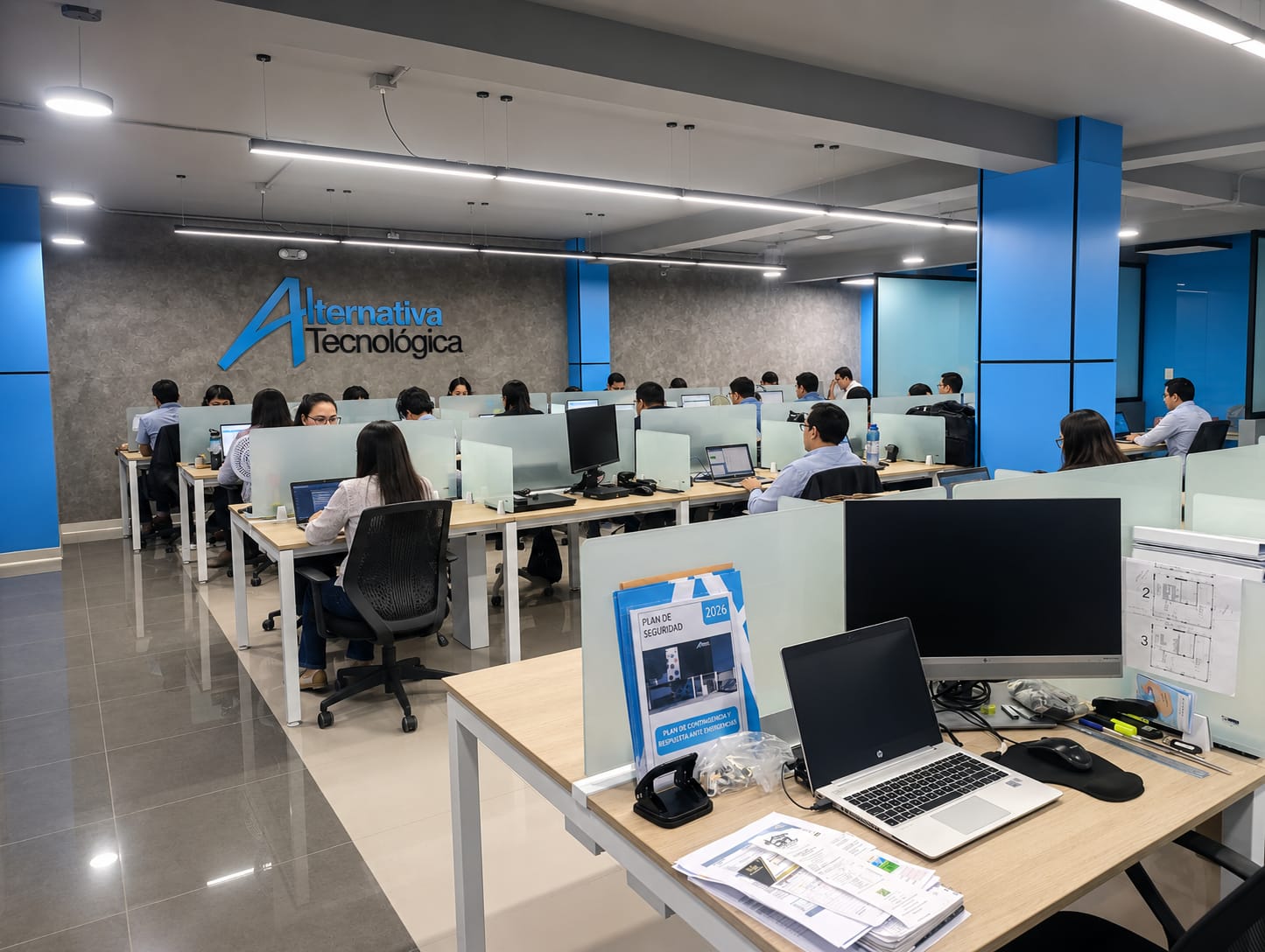 Equipo de profesionales ATSAC colaborando en Lima
