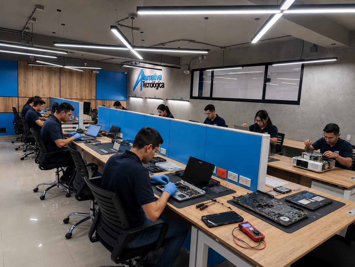 Técnicos ATSAC realizando soporte especializado en servidores y redes